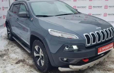 Дефлекторы окон (ветровики) Jeep Cherokee (KL) 2013 ХРОМ.МОЛДИНГ (Джип Черокки) Кобра Тюнинг